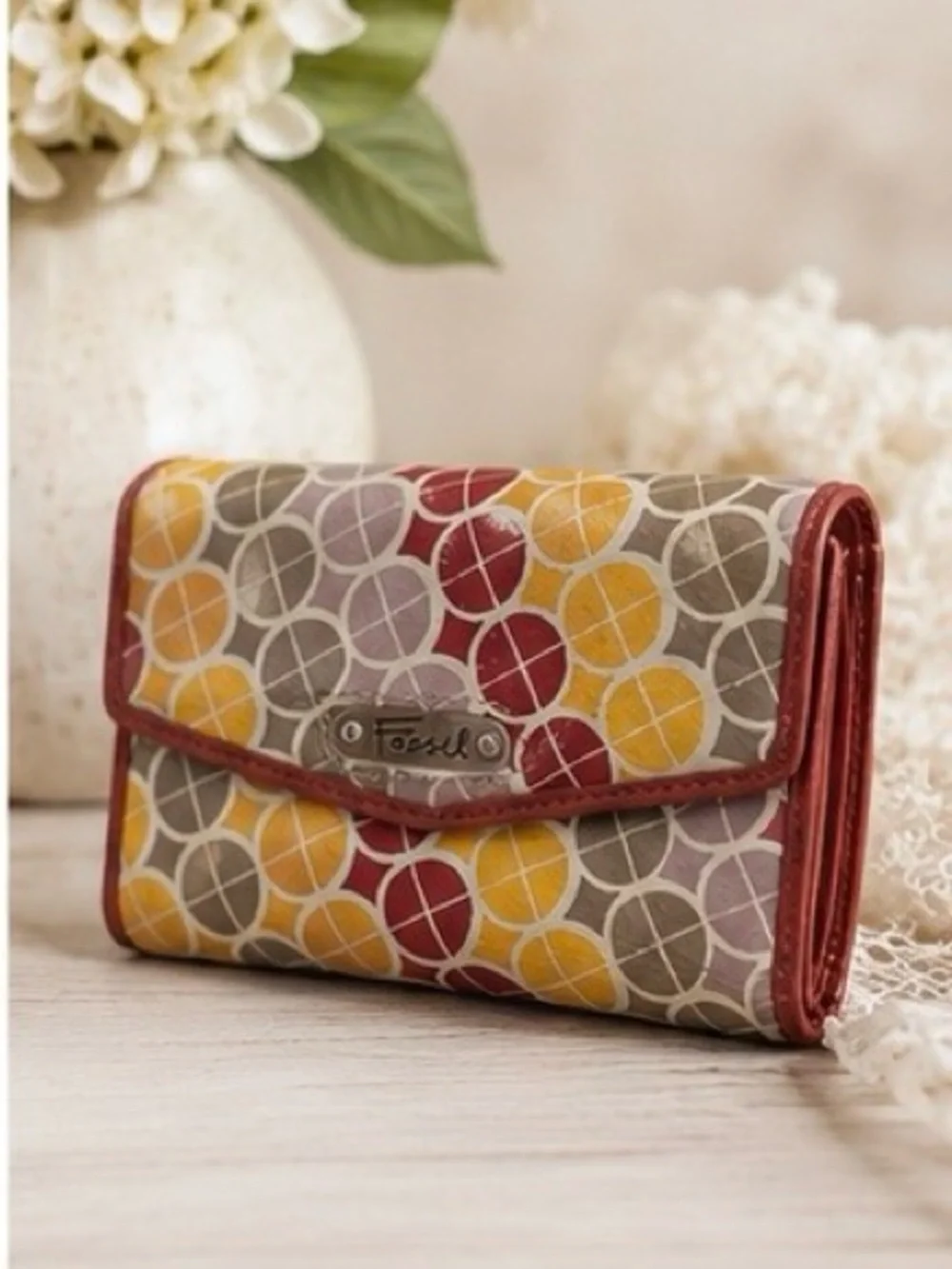 Fossil Multicolor Leather Organizer Wallet